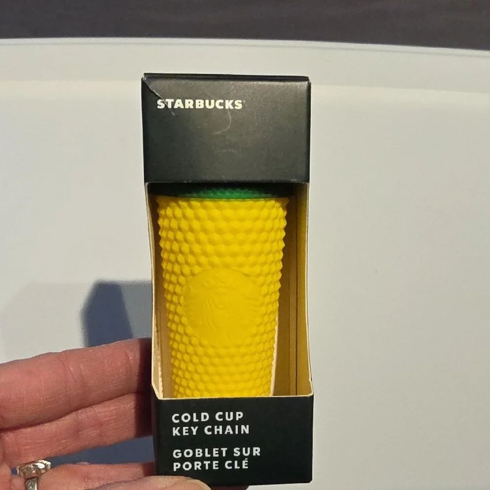 Starbucks Textured Yellow Key Chain